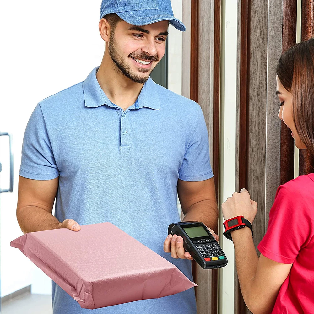 

50Pcs Pink Poly Mailer Bubble Mailers Padded Envelopes for Gift Packaging Pink Lined Mailer Self Seal Bag Bubble Mailers Padded