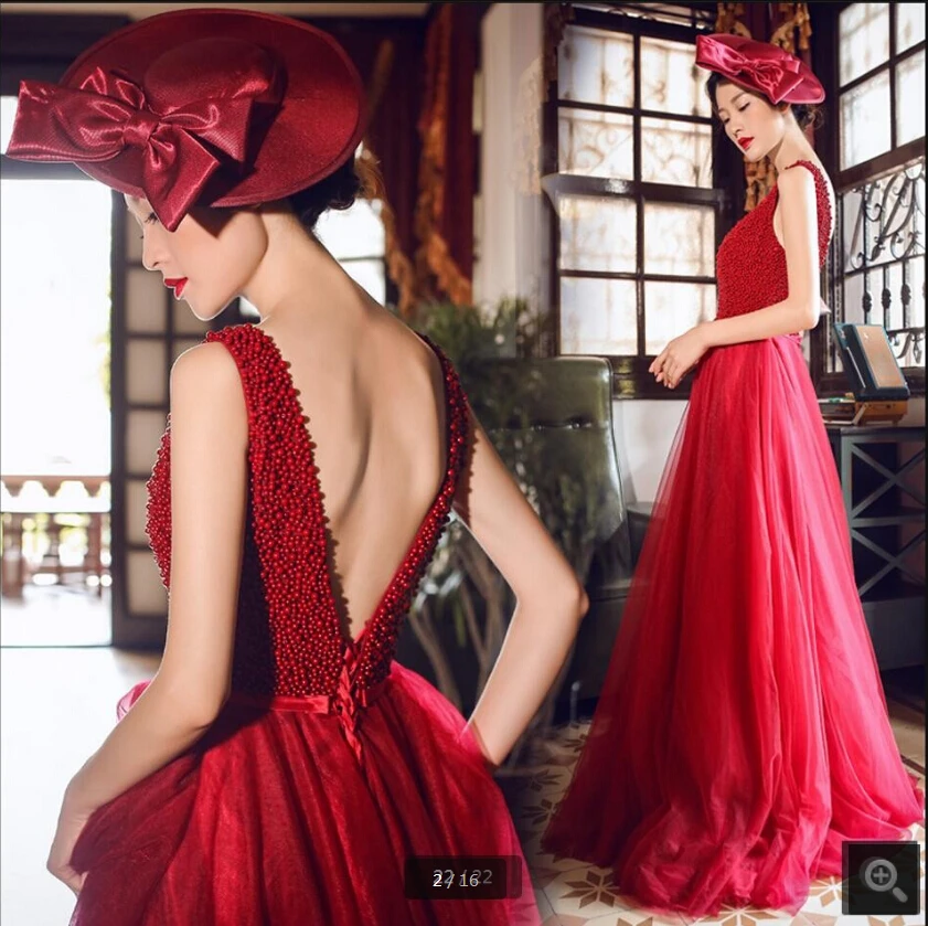 

2020 real picture wine a line evening dress deep v neck backless sexy floor length sleeveless evening gowns best selling