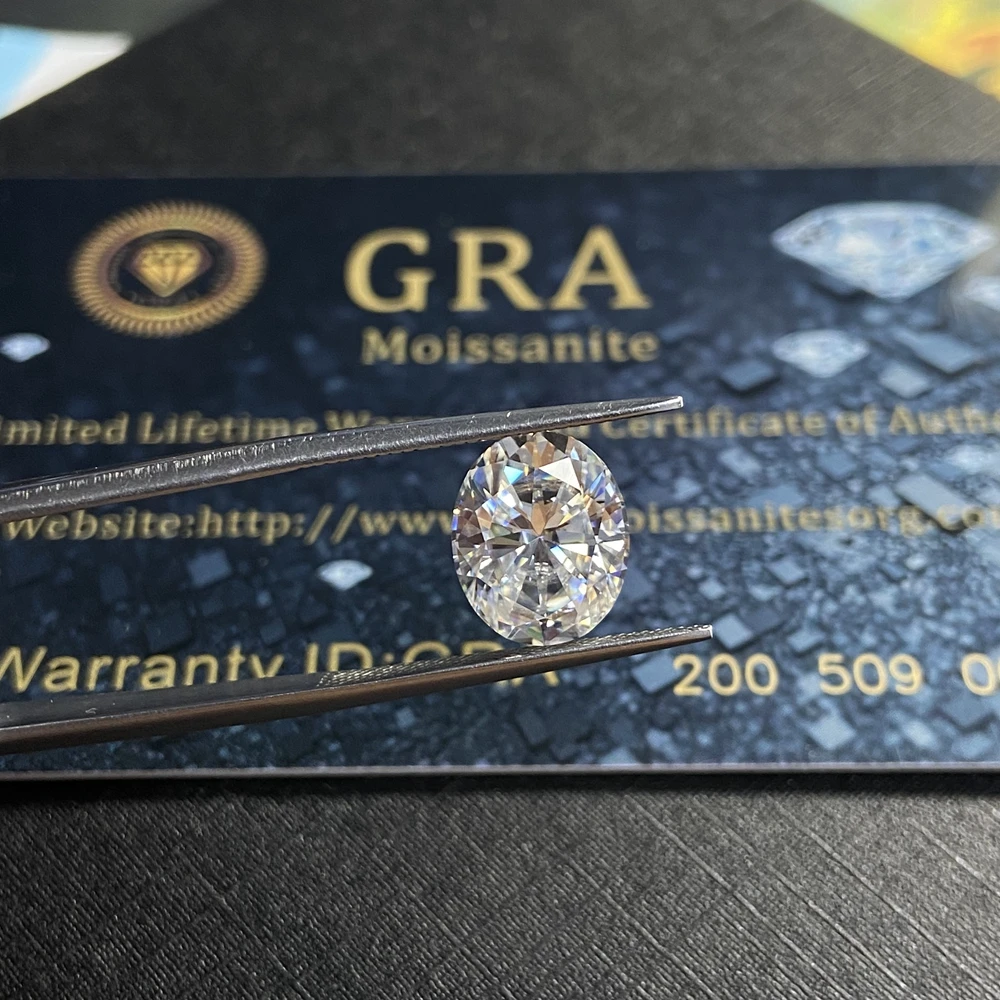 Классический Ювелирное Украшение с белым Цвет D VVS овальным вырезом