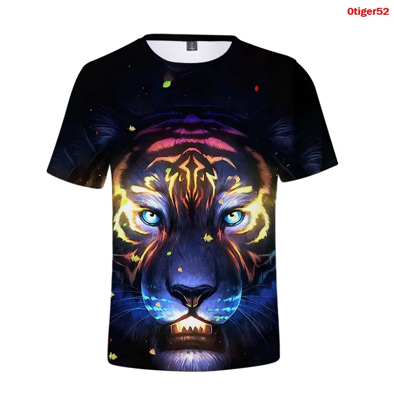 

Cool 3d T Shirt Tiger Print Summer New Casual Oversized Tshirts Men Women Harajuku Short Sleeve Shirts Fashion Tiger Streetwear
