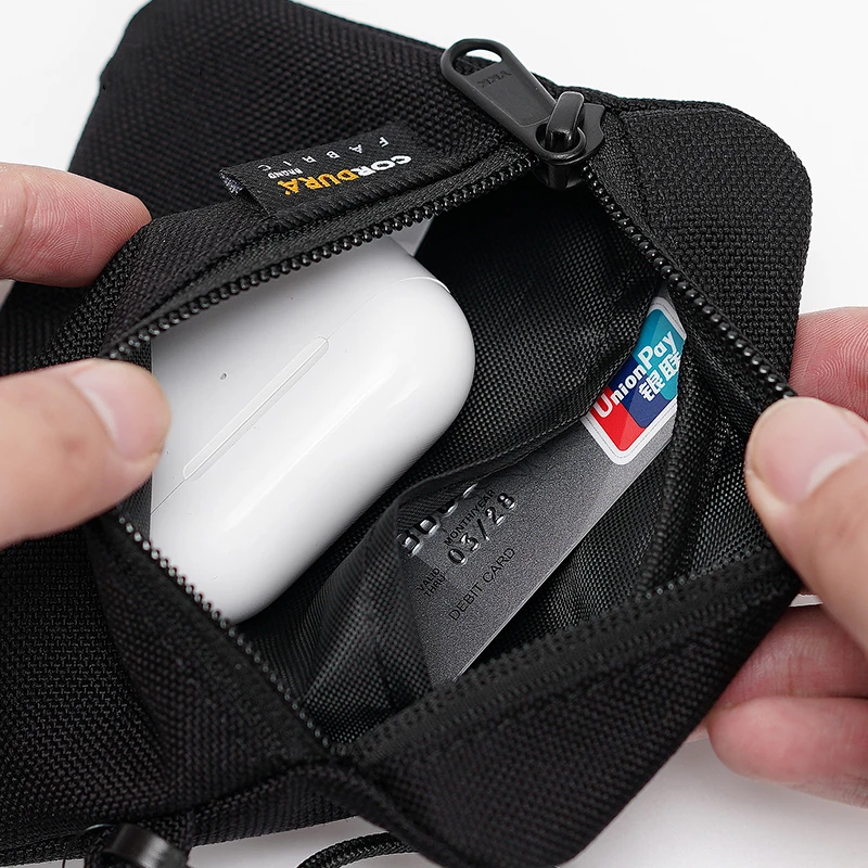 Japanese Style Cordura Nylon Fabric Pouch Waterproof Coin Purse Portable Card Holder Wallet Purse ID Holder Men Zipper Wallet