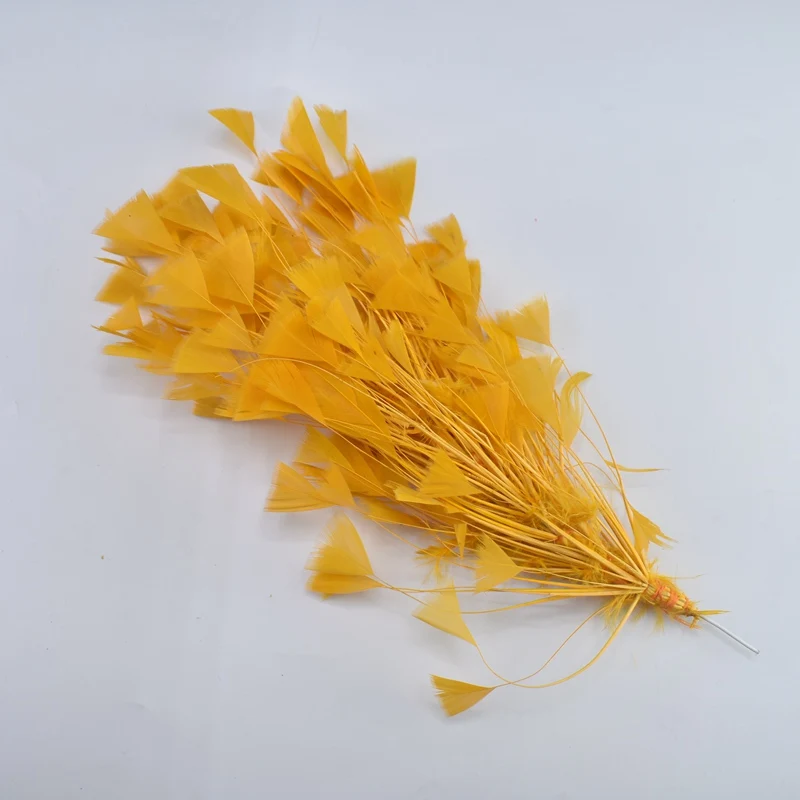 Golden 1 букет, красивое гусиное перо, перья, цветы, свадебные корсажи, перья фазана, для рукоделия, головной убор, сделай сам, аксессуары для украшения дома - Цвет: Golden