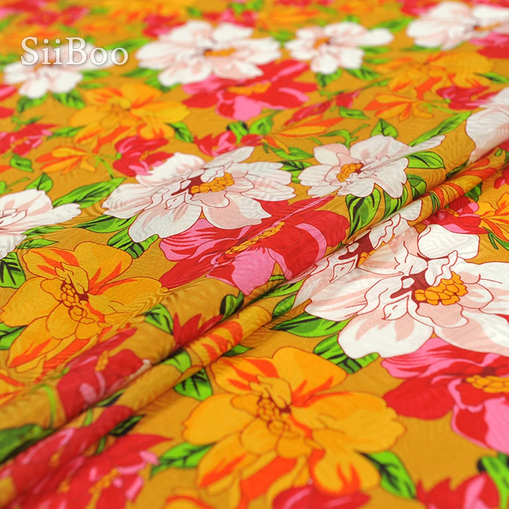 Женское платье-рубашка из 100% натурального шелка 14 мм с чудесным цветочным