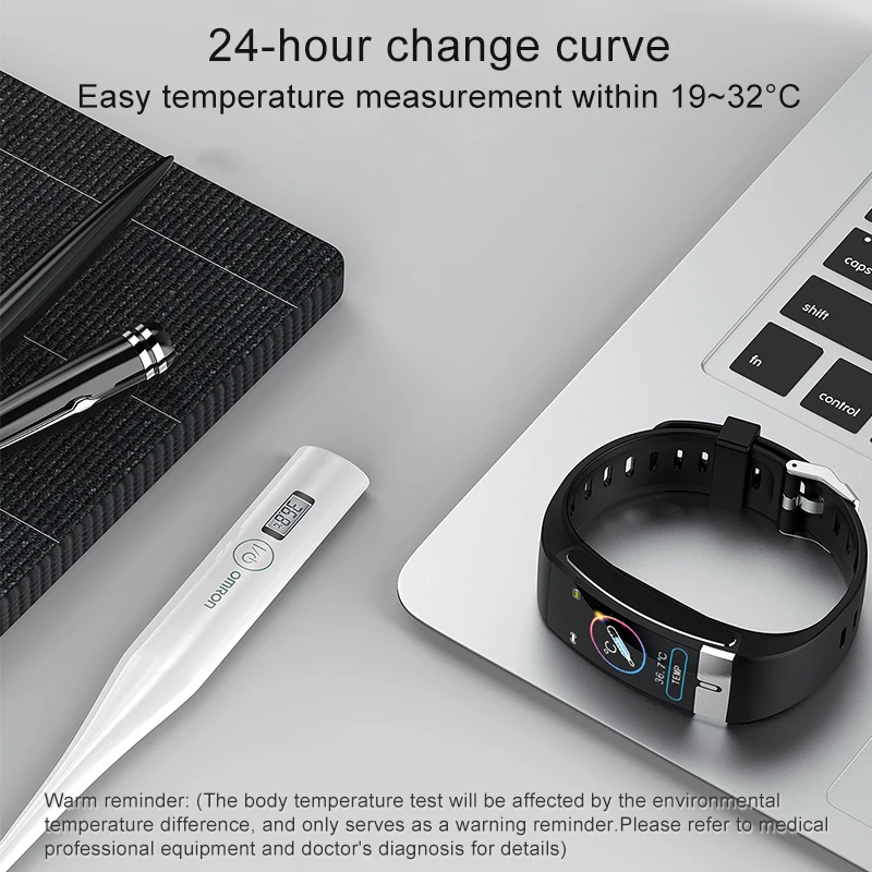 Смарт-браслет E66 с измерением температуры и иммунитета ЭКГ пульсометр