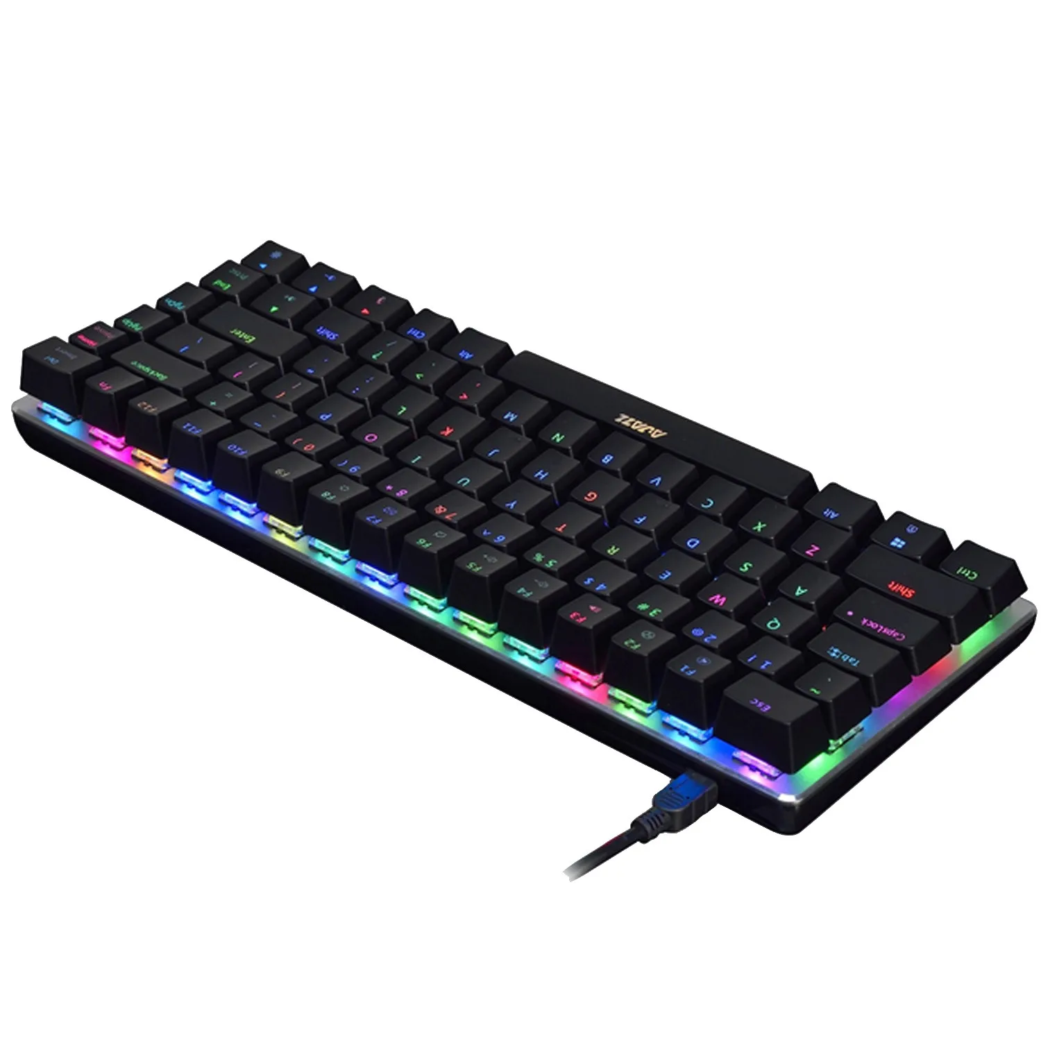 

Gaming Mechanical Keyboard 82 Keys Black Switches Wired Keyboards RGB/ Mix Backlit LED USB Ergonomic For Gamer PC Laptop #LR1