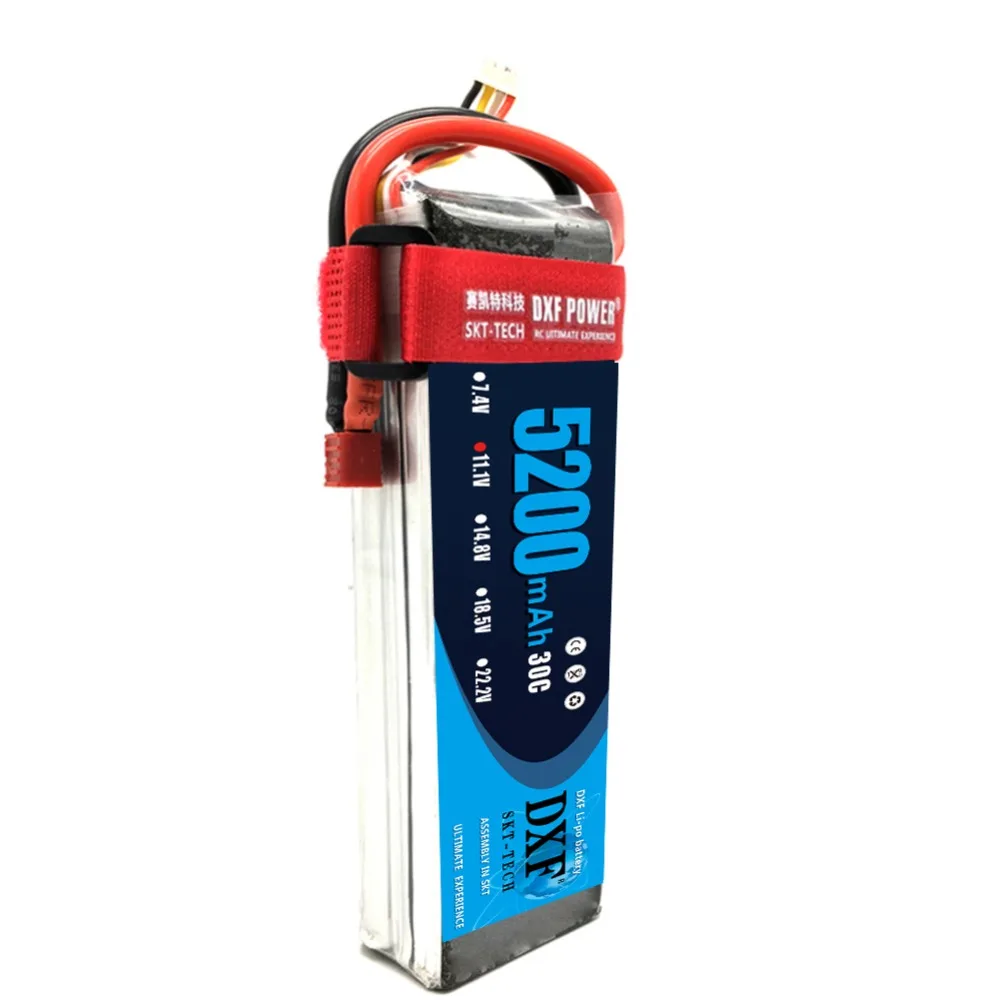 DXF Lipo батарея 3S 11 1 V 5200MAH 30C AKKU LiPo RC для Rc вертолета квадрокоптера дрона