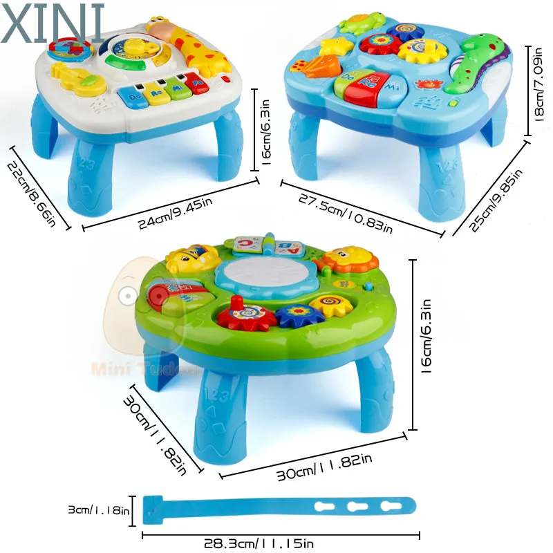 

Музыкальный стол XINI, детские игрушки, обучающая машина, обучающая игрушка, Музыкальный обучающий стол, игрушечный музыкальный инструмент д...