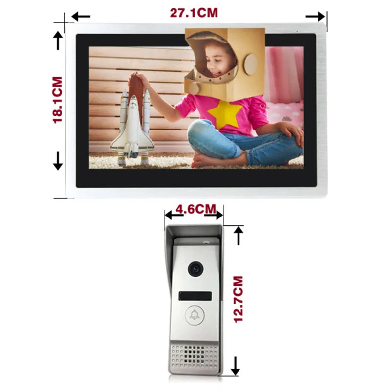 Видеодомофон Dragonsview с Wi-Fi 10 дюймов 960P IP сенсорный экран дверной звонок датчиком