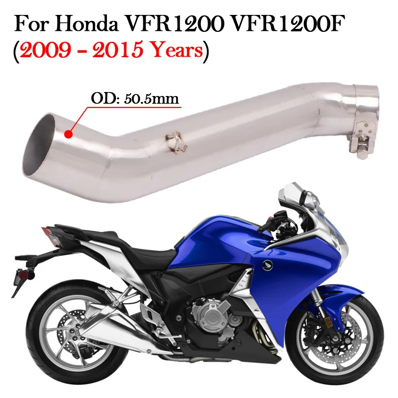 

Слипоны для HONDA VFR1200 VFR1200F VFR 1200 2009 10 11 12 13 14 2015 мотоциклетный выхлопной глушитель модифицировать Средний соединительный трубопровод