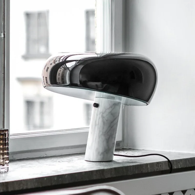 

Nordic Modern Table Lamps Marble Base Mushroom Lamp For Living Room Decoration Bedroom Beside Lights Study Desk Decor Desk Lamp