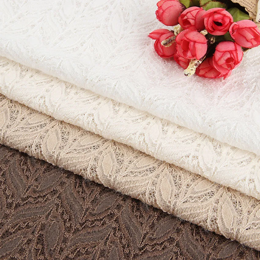 Новинка 2021 пушистая кружевная ткань с гео-вышивкой женская зимняя