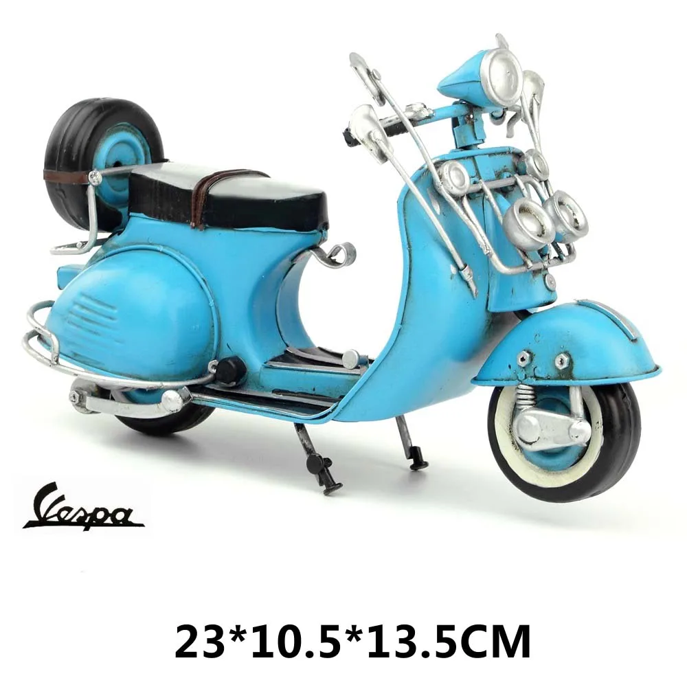Vespa модель розовый синий vintag 1955 Италия старый автомобиль металлическая игрушка 2 колеса мотоцикл 1:12 Модель двигателя для bjd Blyth кукла фотография
