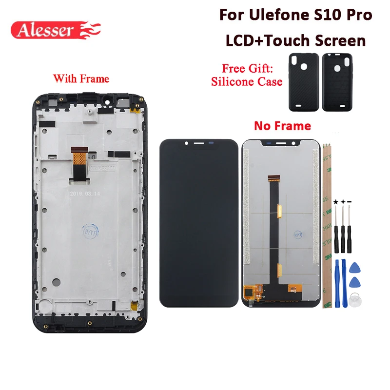Alesser для Ulefone S10 Pro ЖК-дисплей и сенсорный экран 5,7 ''с рамкой протестированная сборка для Ulefone S10 Pro Телефон+ Инструменты+ чехол