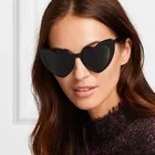 Солнцезащитные очки женские, кошачий глаз, розовые, в форме сердца