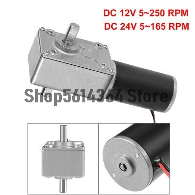 

Dual Shaft Worm Gear Motor DC 12V/24V 5-250RPM High Torque Speed Reduction Motor