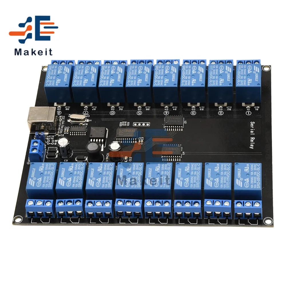 Последовательный релейный модуль постоянного тока 7 38 в 16 каналов 10 А 250 В