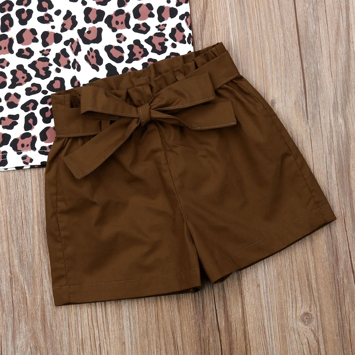 Комплект одежды для новорожденных девочек футболка с коротким рукавом и