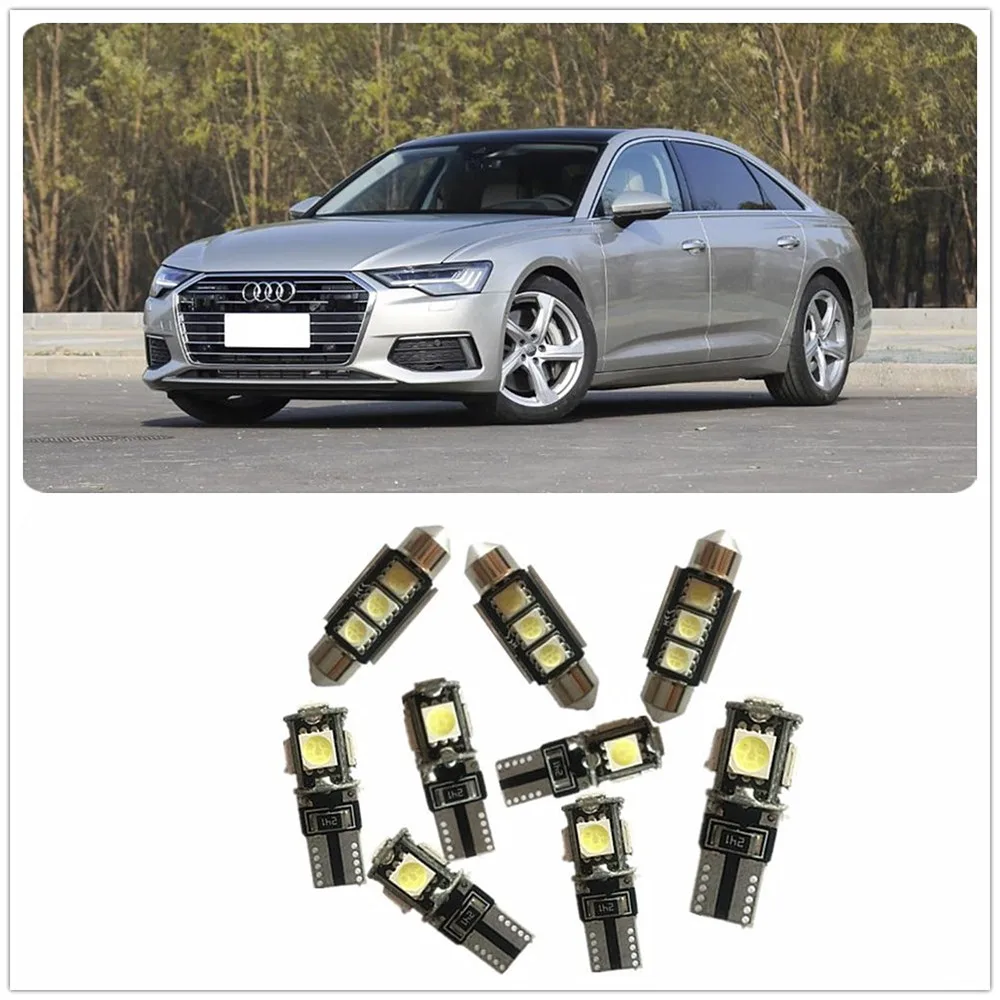 9 шт. Белый светодиодный интерьер посылка комплект для AUDI A1 A3 A4 A6 A8 или S8 (D3) Q3 Q5 Q7