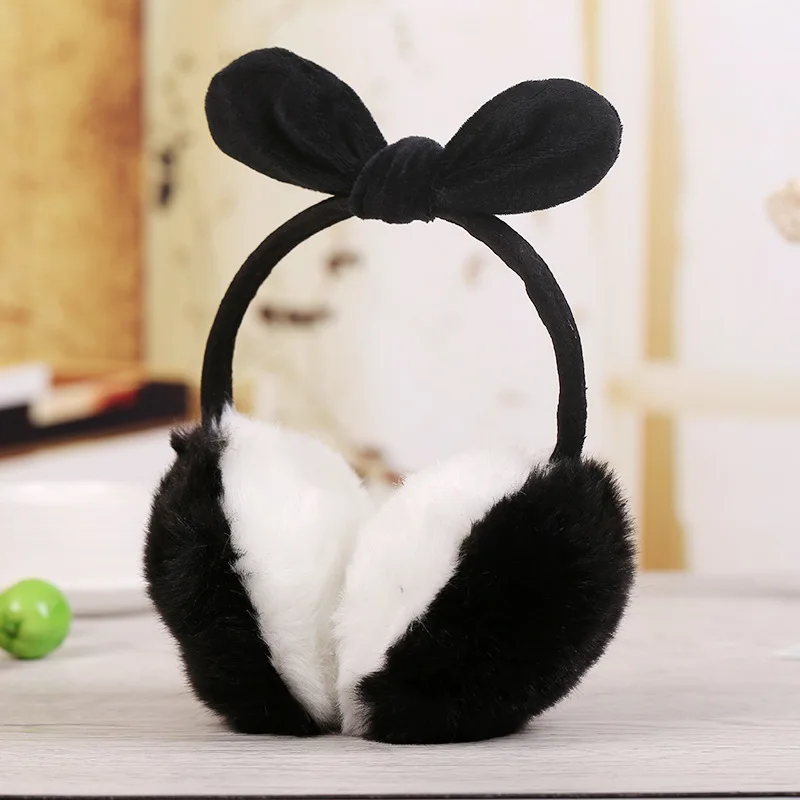 

Earmuffs Women Kawaii Winter Children Rabbits Ears Solid Simple Cute All-match Warm Soft Comfortable Earmuff High Quality Lovely