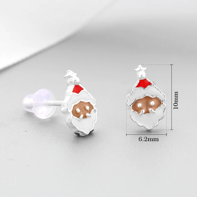 Высокое качество серебро 925 пробы рождественские украшения счастье эмаль