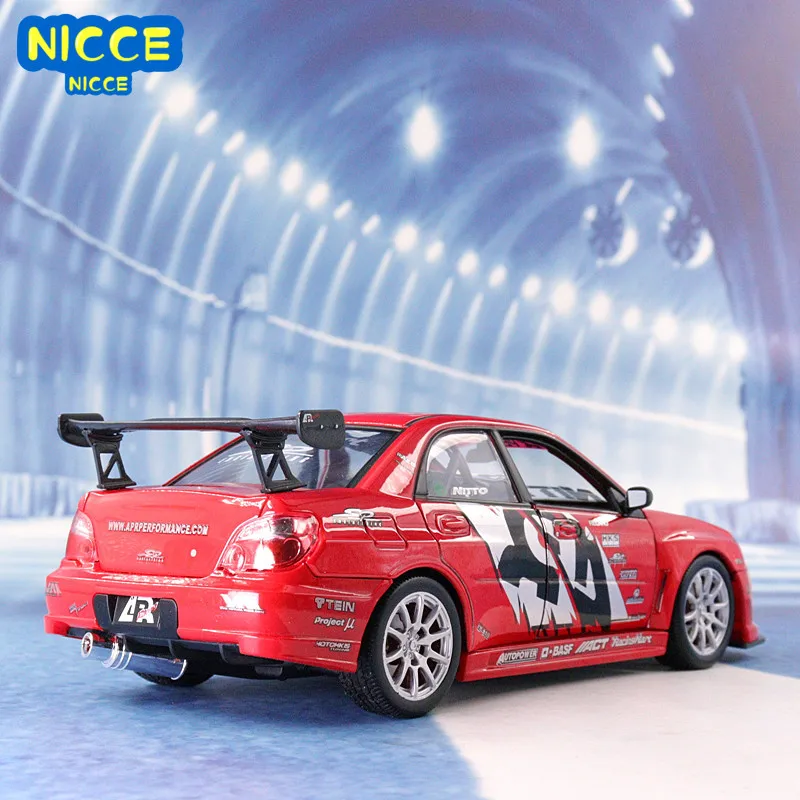WELLY Diecast Car Model 1:24 Scale APR Subaru Impreza Performance Classic Metal Alloy Toy Sports for Kid Gift Collection | Игрушки и
