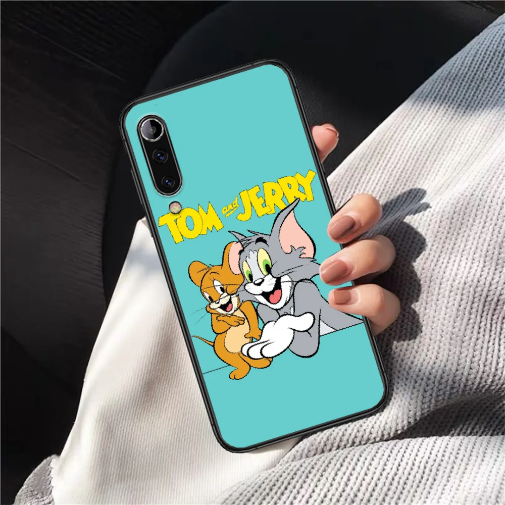 

Cartoon Cat Tom Mouse Jerry Phone Case For XIAOMI MI Note 8 9 T 10 Pro Lite SE A2 A3 POCO X M MAX 2 3 black Waterproof Fashion