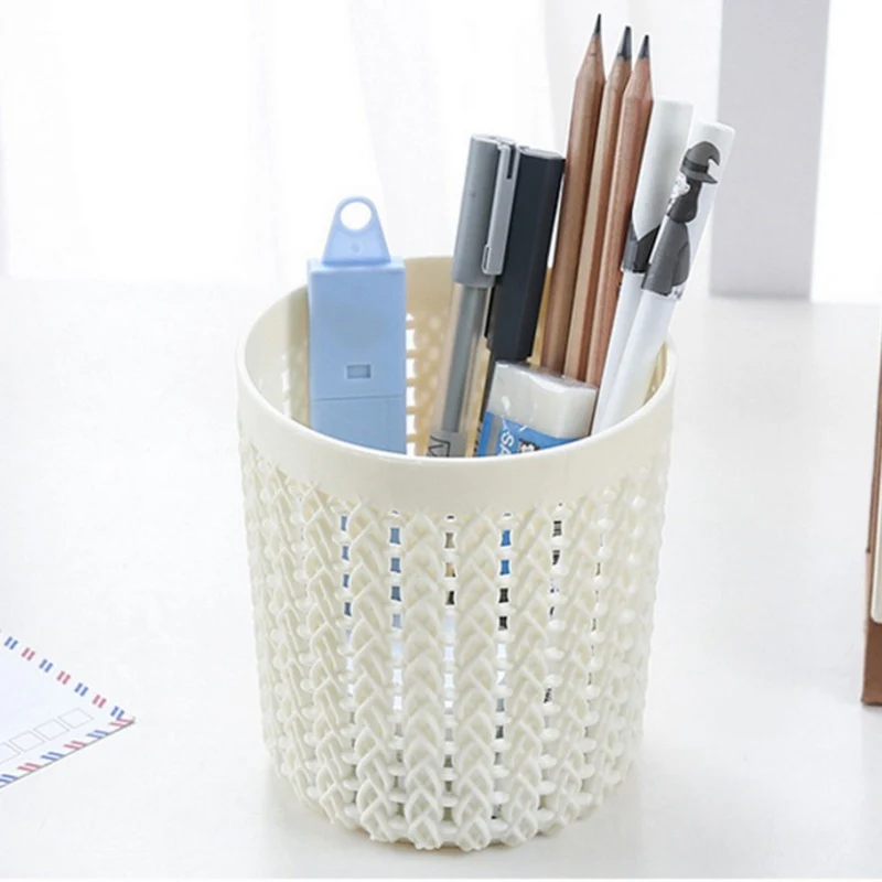 Пластиковый держатель для ручек полый ротанговый стол коробка хранения