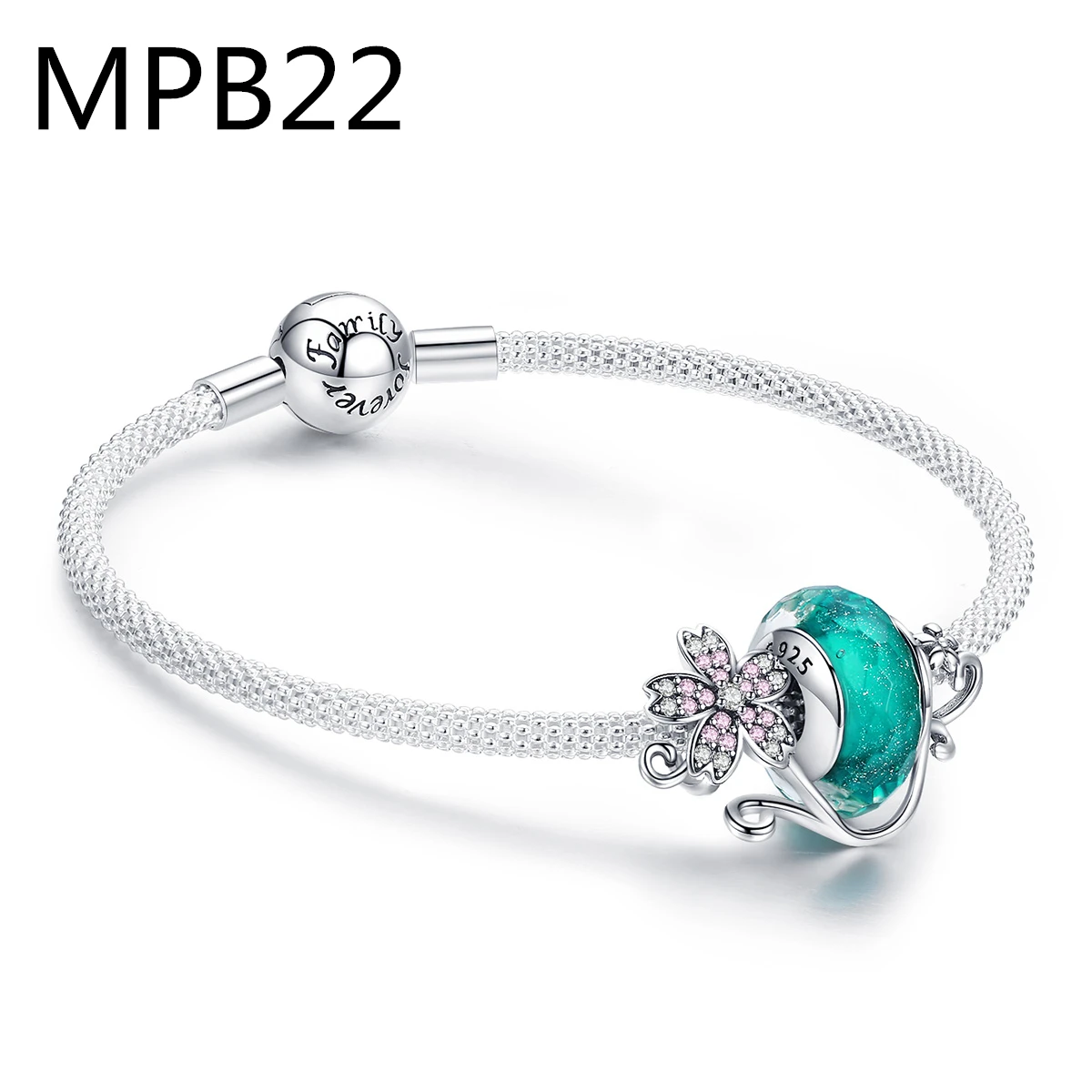 MPB2 браслет ручной работы из Сплава Микки Мауса с цепочкой в виде змеи стеклянных