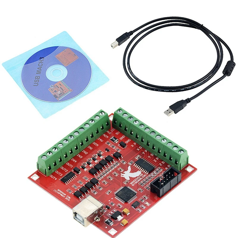 ЧПУ USB MACH3 100 кГц коммутационная плата 4 оси Интерфейс драйвер Линейное движение