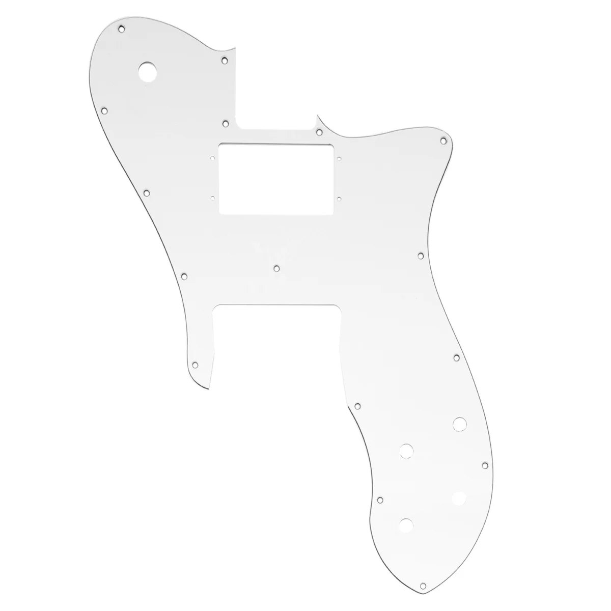 

Musiclily Pro 16 Holes Wide Range Humbucker Pickguard For USA/Mexico Fender 72 Tele Custom Style Electric Guitar, 3ply White