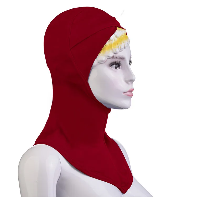 Женская шапка однотонная ниндзя под шарфом Amira Арабская шапочка с косточками