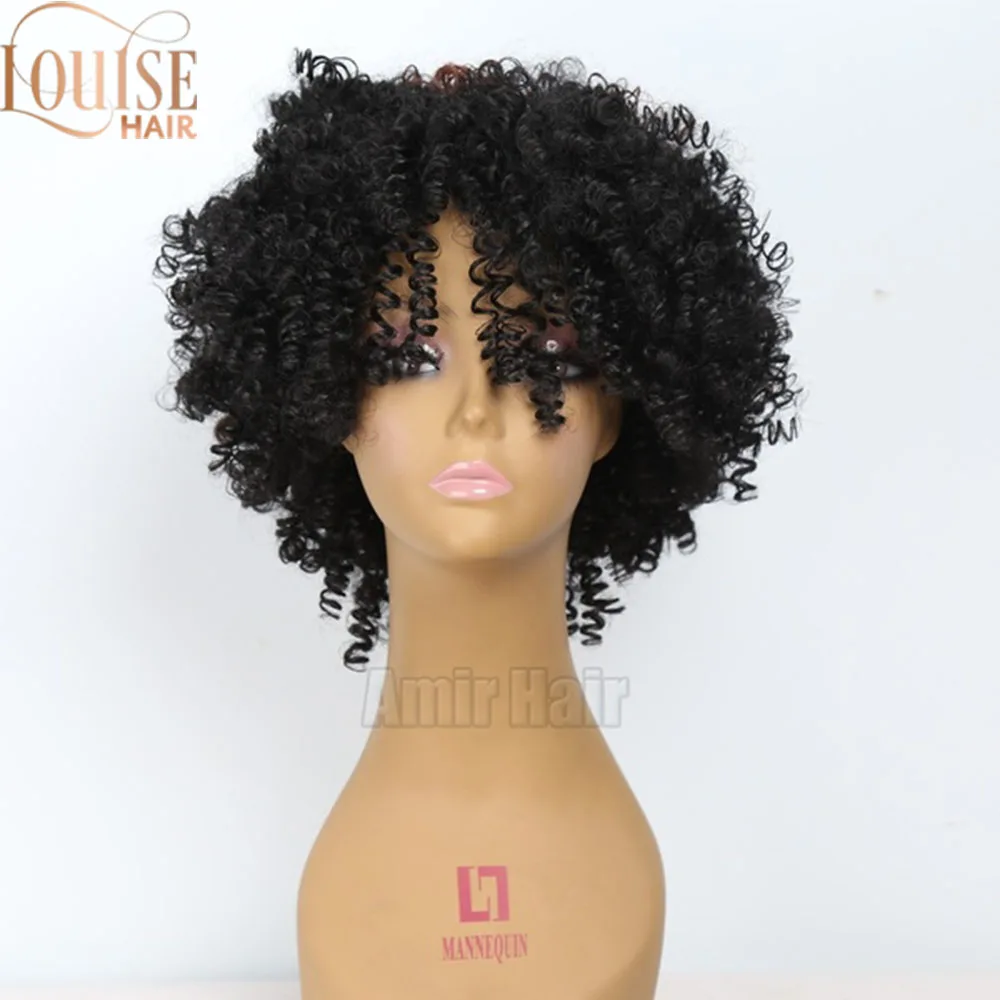 Парик из кудрявых волос Louise короткий парик синтетических без