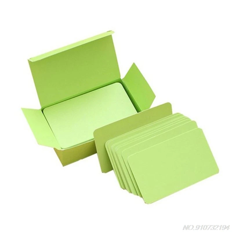 

100 Memory Cards Blank DIY Graffiti Green Word Cards Net Small Memo Pad Blocks Memorandum Note Blank Word Cards D08 20