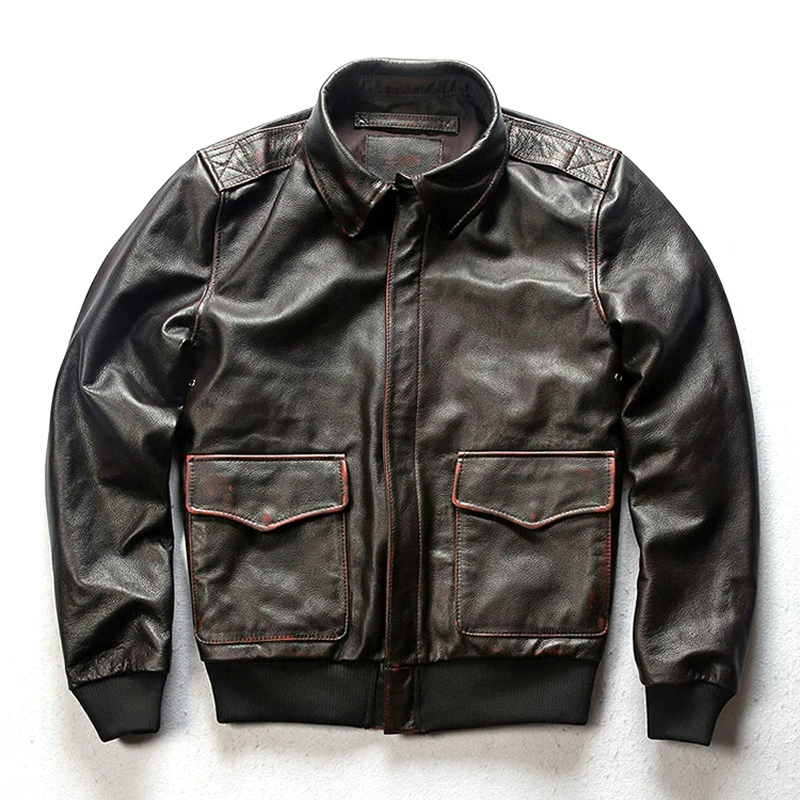 Фабрика 2020 Мужская черная окантовка A2 куртка пилота повседневная обувь для улицы