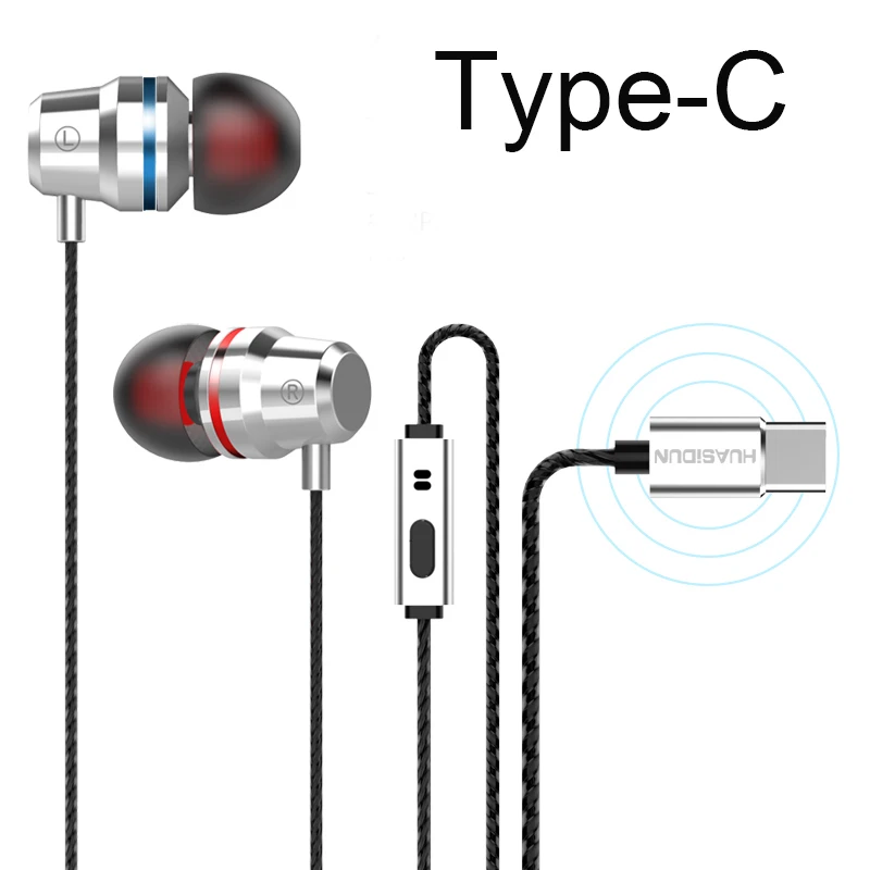 Водонепроницаемые наушники вкладыши Tiptop с разъемом Type C проводные металлическая