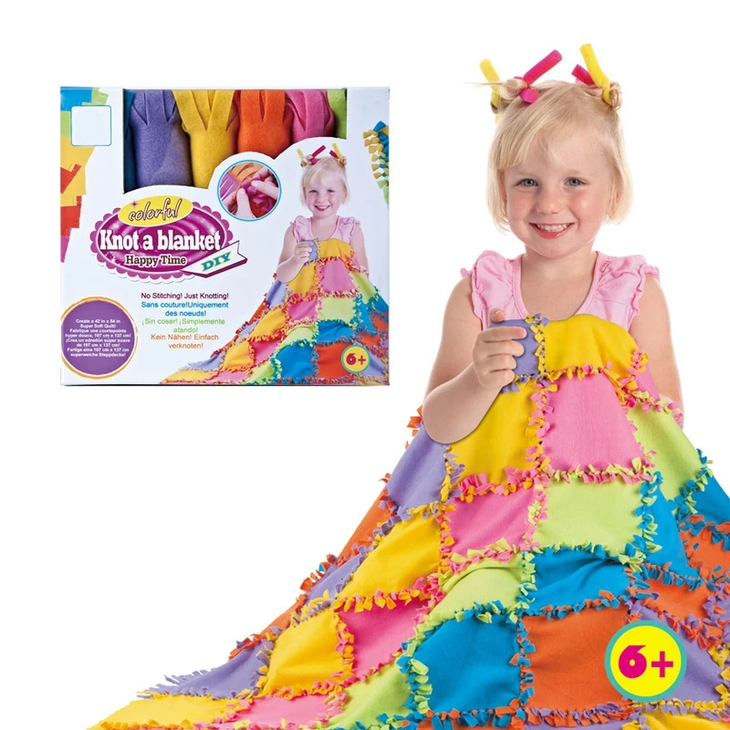

Quilt Craft Set Homemade Craft Quilt Kit Kids DIY Craft Stitching Quilt Toy