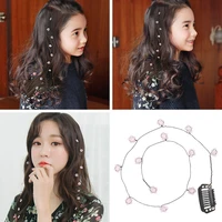 hot fashion blossom streamline hairpin for girls crystal charms beading hair clips for lady ins korean design hair accessories