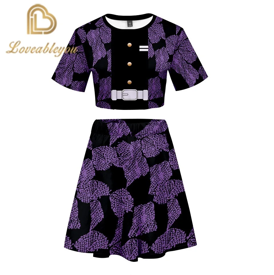 Костюм женский летний из юбки и шортов рассекающий демонов|Игровые костюмы| |