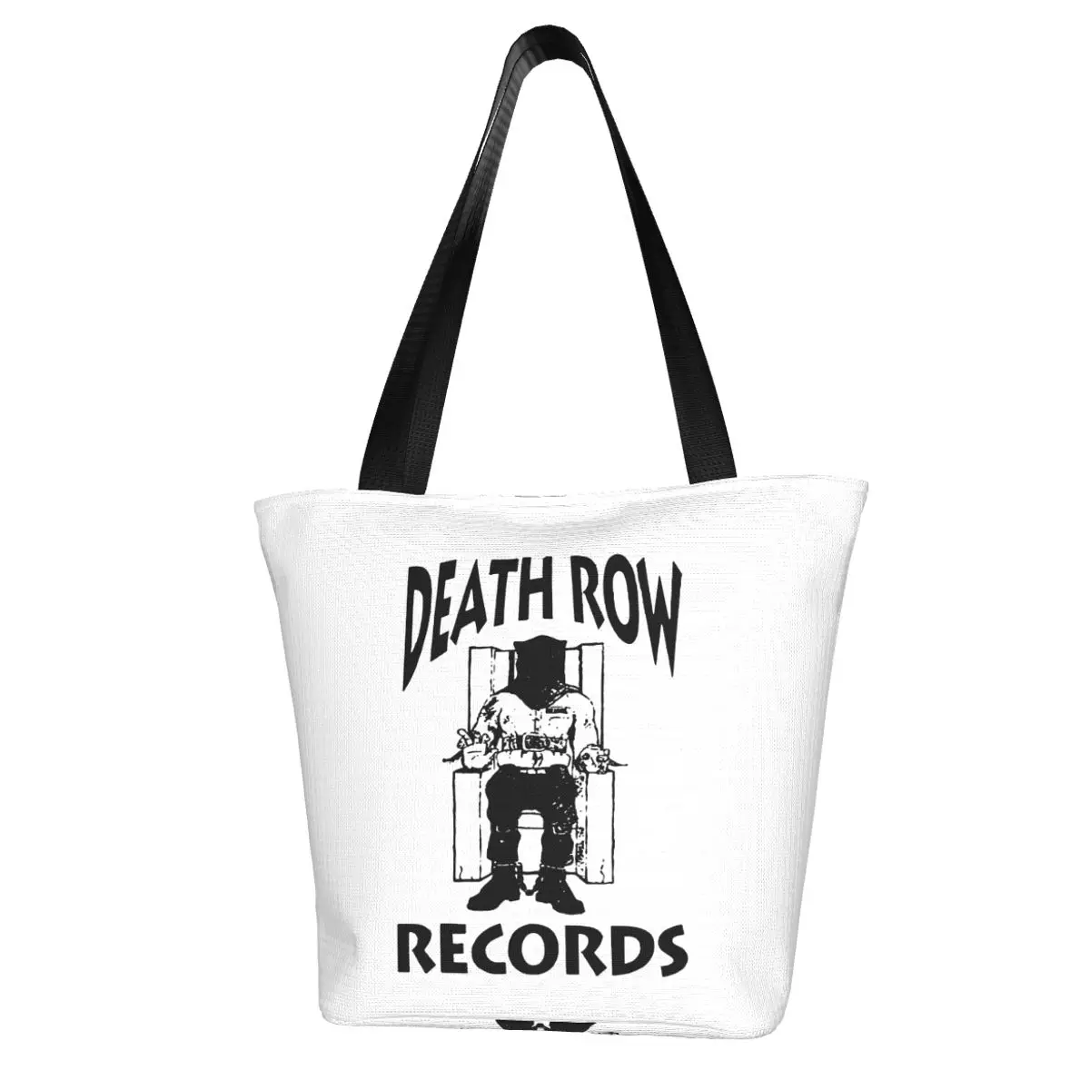 Death Row Records Black Shopping Bag Aesthetic Cloth Outdoor Handbag Female Fashion Bags