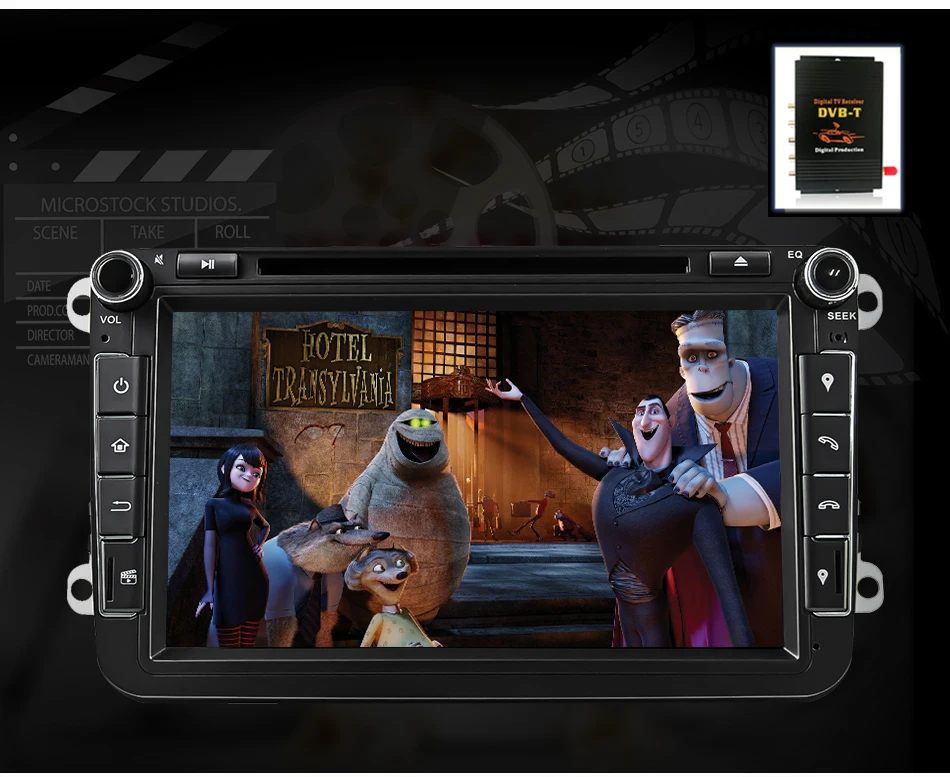 Eunavi 2 din Восьмиядерный 4 г 64 г Android 9 автомобильный DVD gps для VW Passat CC Polo GOLF 5 6 Touran EOS T5 Sharan Jetta Tiguan радио dsp