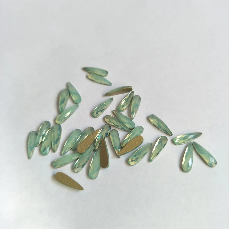 

50 pcs/Pack 3*10mm Size Water Drop Shape Rhinestones For Nail Art Decoration AB Glass Stones 3D Nail Strass DIY Nails Art Crafts