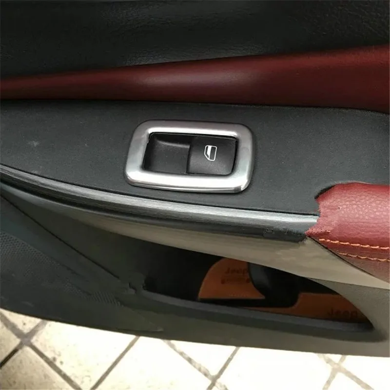 WELKINRY Авто Крышка для JEEP Grand Cherokee WK2 ABS хромированные внутренние подлокотник двери, окна подъемник кнопка включения регулятор внутренняя отделка