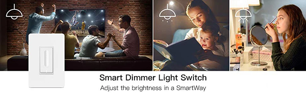 Wifi-патрон, умный свет диммер настенный выключатель стандарт США SmartLife Tuya приложение Дистанционное Голосовое управление Совместимо с Alexa Google Home IFTTT