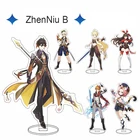 Новинка, аниме-фигурка Genshin Impact Xiao Venti Hutao Zhongli, табличка, декор для стола, стоячий знак, брелок для подарка