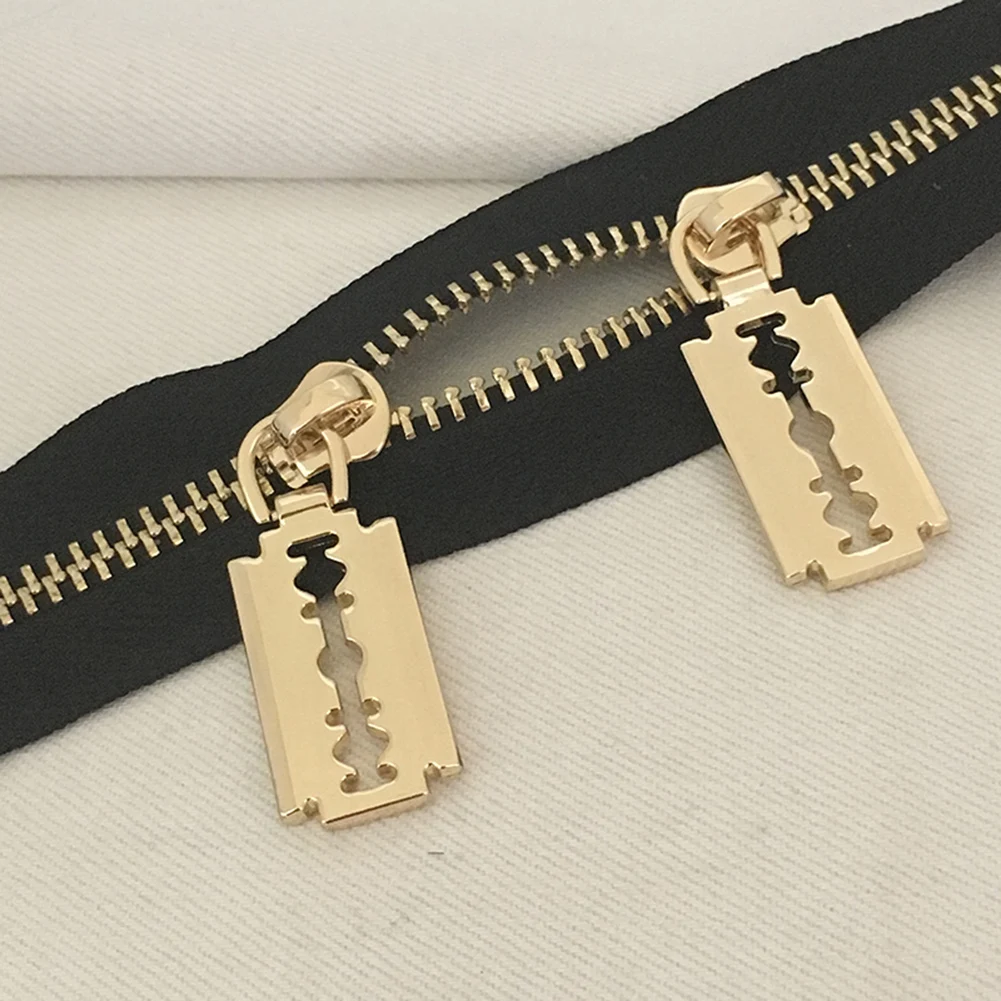 

1 Pcs Universal Instant Fix Zipper Repair Kit Replacement Zip Slider Teeth Rescue New Design Zippers For Sewing Clothes Gold