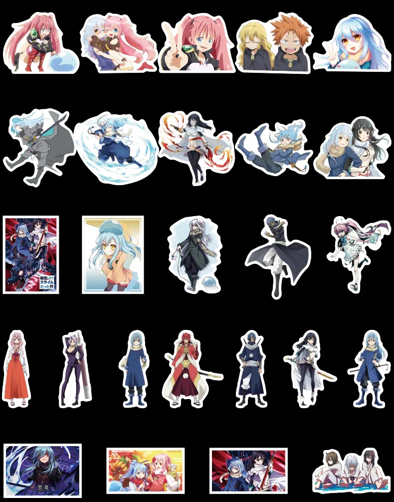 50 ⑤ упак. мультфильмы аниме Стикеры для девочек чемодан скейтборда гитара