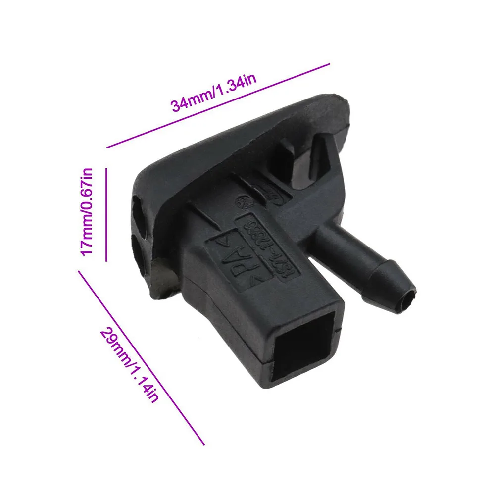 

2x Universal Car Windscreen Washer Wiper Blade Water Spray Jets Nozzles Fit For Jaguar X-Type 2001-2010 Black