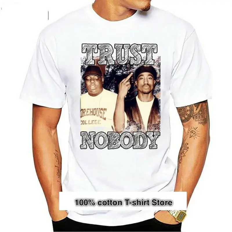 

2019 крутое доверие никто не известный B.I.G. Camiseta de Rap para hombre, ropa de Biggie Smalls, 2Pac Tupac