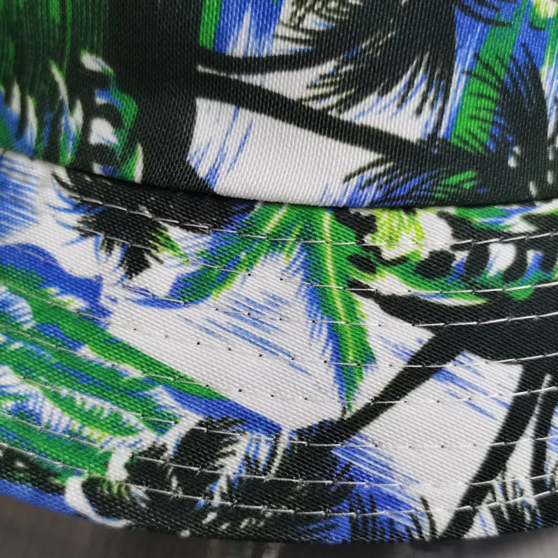 

Cotton Print Two Sides Wear Bucket Hat Fisherman Hat Outdoor Travel Hat Sun Cap Hats for Women and Men 196