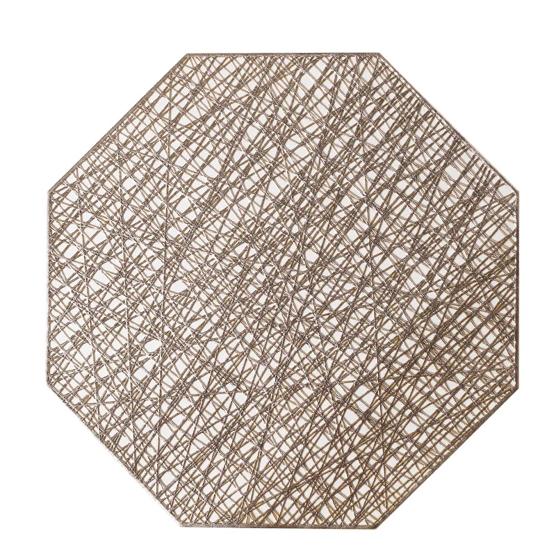 Oneup 2/4/6шт/набор ПВХ подставки в форме восьмиугольника с вырезами, теплоизолирующая подложка для дома, водонепроницаемая и противоскользящая, украшение для обеденного стола.